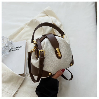 Tahlia - Korean Retro Lychee Pattern Handbag