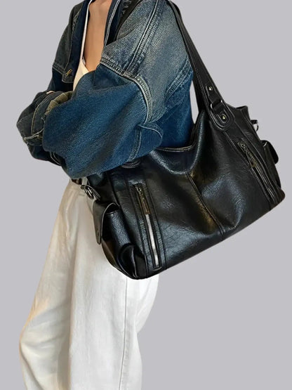 Classic Multi-Pocket Shoulder Bag – Stylish & Versatile for Everyday Use